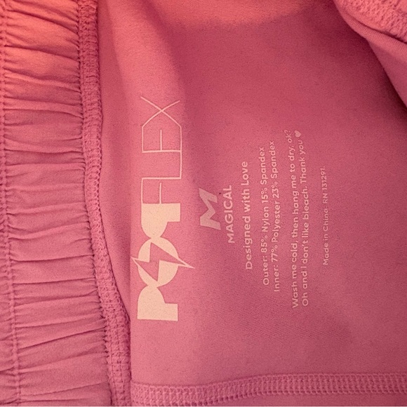 Popflex High Waisted Supershort™ - Bubblegum Size Medium Athletic Shorts - Picture 5 of 7